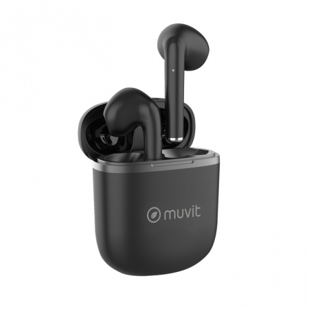 Muvit Pure trådlösa in-ear hörlurar, svart ryhmässä Kotihifi / Kuulokkeet  / In-Ear @ BRL Electronics (261MCTWS3244)