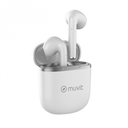Muvit Pure trådlösa in-ear hörlurar, vit ryhmässä Kotihifi / Kuulokkeet  / In-Ear @ BRL Electronics (261MCTWS3245)