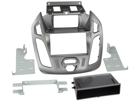Asennuskehys 2-DIN varustetaskulla Ford Connect hopea ryhmässä Autohifi / Mikä sopii autooni / Ford / Transit Connect / Transit Connect 2013-2023 @ BRL (7002811142711)