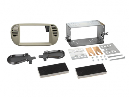 Asennuskehys 2-DIN Fiat 500, helmiharmaa ryhmässä Autohifi / Mikä sopii autooni / Fiat / 500 @ BRL (700381094231)