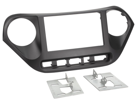 Asennuskehys 2-DIN Hyundai i10, musta ryhmässä Autohifi / Mikä sopii autooni / Hyundai / I10 / i10 2014-2020 @ BRL (700381143131)