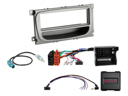 1-DIN Kit Ford hopea SWC/CAN Bus/Fakra ryhmässä Autohifi / Mikä sopii autooni / Ford / S-Max / S-Max 2006- @ BRL (700611114371)