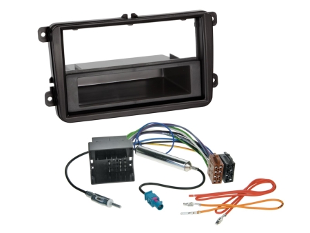1/2-DIN Asennussarja säilytyslokerolla Seat/Skoda/VW ryhmässä Autohifi / Mikä sopii autooni / Volkswagen / Transporter / Transporter T5.1 2010-2015 / Vaihtaa stereo Transporter T5.1 2010-2015 @ BRL (700611320102)