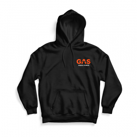 Svart GAS-hoodie med Shaky, medium ryhmässä Autohifi / Tarvikkeet / Merchandise @ BRL Electronics (909HOODIEBSHAKYM)