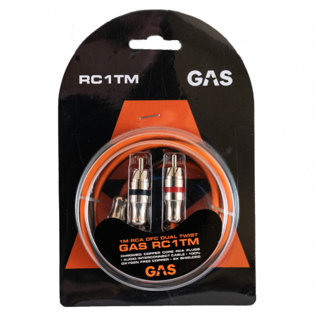 GAS RC1TM dubbelskärmad RCA-kabel, 1 meter ryhmässä Autohifi / Kaapelit / Matalatasokaapelit  @ BRL Electronics (910RC1TM)