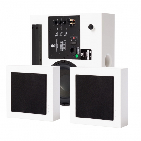 DLS Flatbox Mini On-Wall 2.1 högtalarpaket, vit ryhmässä Pakettiratkaisut /  Paketit kotiin / Kaiutinpaketit @ BRL Electronics (SETHFB24249PKT1)