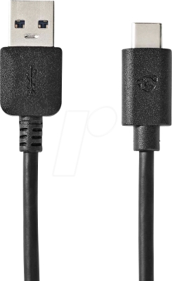 NEDIS CCGW61600BK20 USB-A-USB-C-kaapeli, musta, 2 metriä