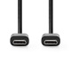 NEDIS CCGL60700 USB-C 2.0 -kaapeli, musta, 1 metri NEDIS CCGL60700 USB-C 2.0 -kaapeli, musta, 1 metri
