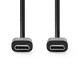 NEDIS 176CCGL60700BK30 USB-C-kaapeli, musta, 3 metriä NEDIS 176CCGL60700BK30 USB-C-kaapeli, musta, 3 metriä