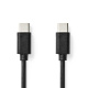 NEDIS 176CCGL60700BK30 USB-C-kaapeli, musta, 3 metriä NEDIS 176CCGL60700BK30 USB-C-kaapeli, musta, 3 metriä