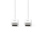NEDIS 176CCGL60700WT20 USB-C-kaapeli, valkoinen, 2 metriä NEDIS 176CCGL60700WT20 USB-C-kaapeli, valkoinen, 2 metriä
