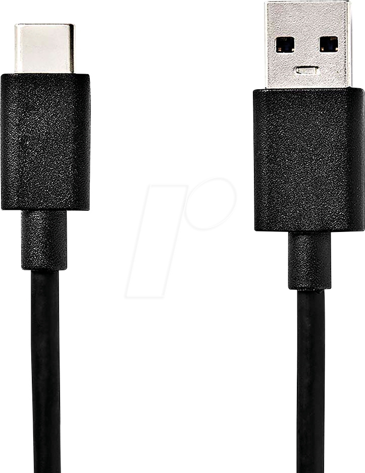 NEDIS CCGW61600BK10 USB-A-USB-C-kaapeli, musta, 1 metri