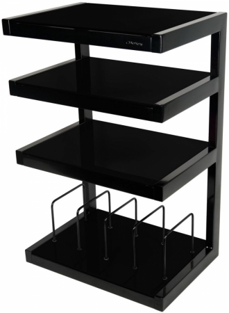 Norstone Esse Hifi Vinyl, svart stereobänk ryhmässä Kotihifi / Tarvikkeet / Laitetasot ja mediakalusteet @ BRL (143ESSEHIFIVBL)