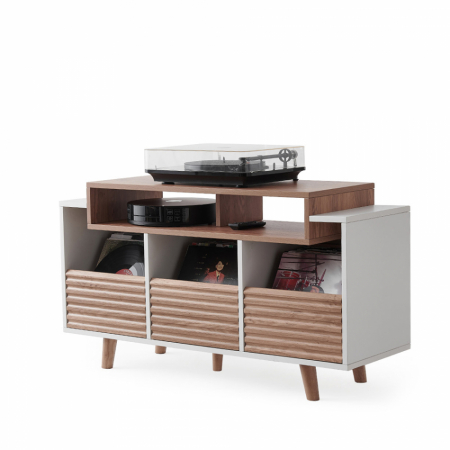 NorStone Oslo Vinyl 1200 mediapenkki valkoinen/tammi ryhmässä Uutuudet @ BRL (143OSLOVI1200WO)