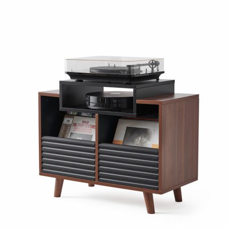 NorStone Oslo Vinyl 800 Mediataso, musta/pähkinä ryhmässä Uutuudet @ BRL (143OSLOVI800BSW)