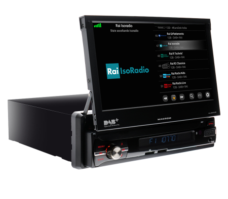 Macrom M-AN6560DAB bilstereo med motoriserad skärm, Android 10, DAB+ och Bluetooth ryhmässä Autohifi / Autostereot / 1-din @ BRL Electronics (175MAN6560DAB)