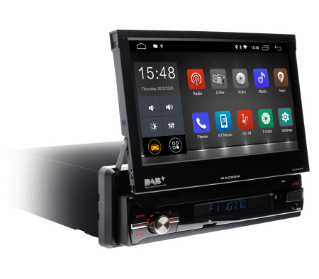 Macrom M-T6563DAB autostereo, jossa on moottoroitu näyttö, Android 10 & enemmän ryhmässä Uutuudet @ BRL (175MT6563DAB)