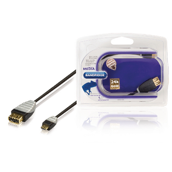 USB 2.0 Mikrokabel USB A hona - USB mikro B hane 0,2 m svart ryhmässä Kotihifi / Kaapelit / Digitaaliset kaapelit @ BRL Electronics (176BBM60515B02)