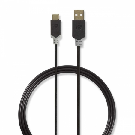 Nedis USB 2.0 USB-A hane till USB-C hane, 1m ryhmässä Autohifi / Älypuhelin autossa / Tarvikkeet @ BRL Electronics (176CCBW60600AT10)