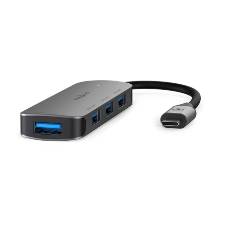Nedis USB-C-keskitin, 4 USB-A-porttia, 5 Gbit/s ryhmässä Kotihifi / Kaapelit / Muut kaapelit ja adapterit osoitteessa BRL (176CCGB64220GY01)