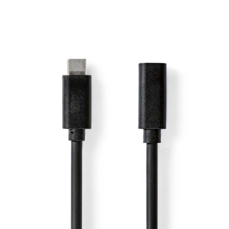 Nedis USB-C-jatkokaapeli, 5 Gbit/s, 1 metri ryhmässä Kotihifi / Kaapelit / Muut kaapelit ja adapterit osoitteessa BRL (176CCGL64010BK10)
