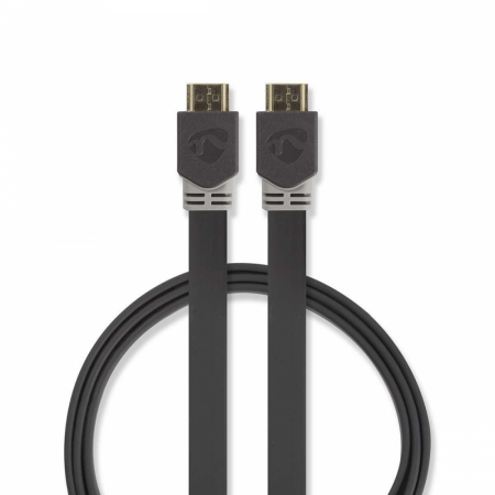 Nedis platt höghastighets HDMI-kabel, 2m ryhmässä Kotihifi / Kaapelit / HDMI @ BRL (176CVBW34100AT20)