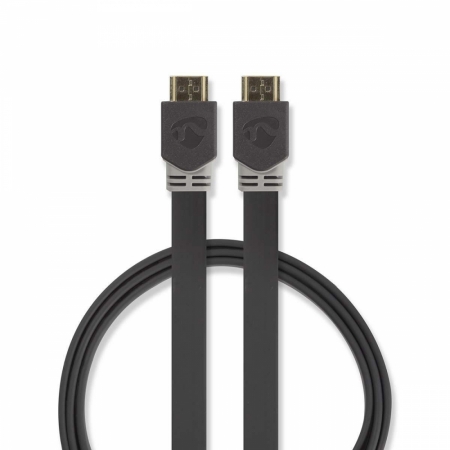 Nedis platt höghastighets HDMI-kabel, 2m ryhmässä Kotihifi / Kaapelit / HDMI @ BRL Electronics (176CVBW34100AT20)