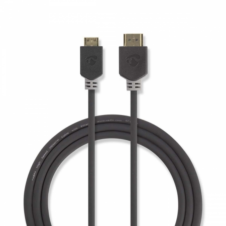 Nedis HDMI till HDMI-mini-kabel, 2m ryhmässä Kampanjat / Poistomyyntituotteet - Kotihifi @ BRL (176CVBW34500AT20)