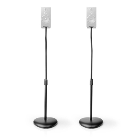 Nedis korkeussäädettävät kaiutinlattiatelineet, pari ryhmässä Kotihifi / Tarvikkeet / Kaiutintarvikkeet osoitteessa BRL (176SPMT2750BK)