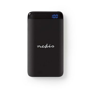 Nedis powerbank 6000 mAh, USB-A & USB-C 3.0 utgång ryhmässä Kotihifi / Tarvikkeet / Varavirtalähteet @ BRL Electronics (176UPBK6010BK)