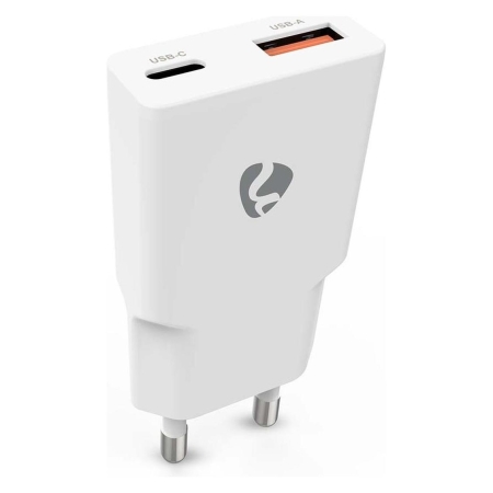 Nedis seinälaturi 30 W 1x USB-C 1x USB-A, valkoinen ryhmässä Autohifi / Älypuhelin autossa / Tarvikkeet osoitteessa BRL (176WCHA30WT)