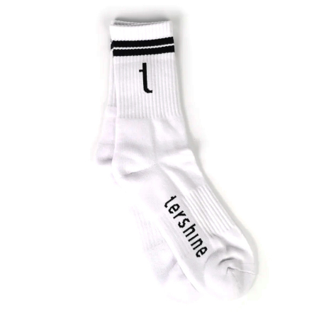 Tershine Strumpor - Logo, vit storlek 40-42 ryhmässä  @ BRL (184SOCKV3)