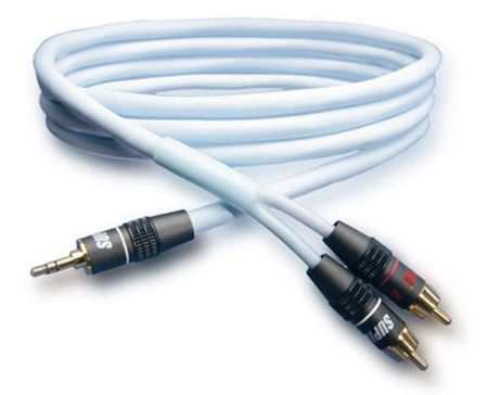 Supra BiLine-MP 3.5mm - 2RCA 1 meter ryhmässä Kotihifi / Kaapelit / 3.5mm kaapeli @ BRL Electronics (215BILINMP2RCA1M)