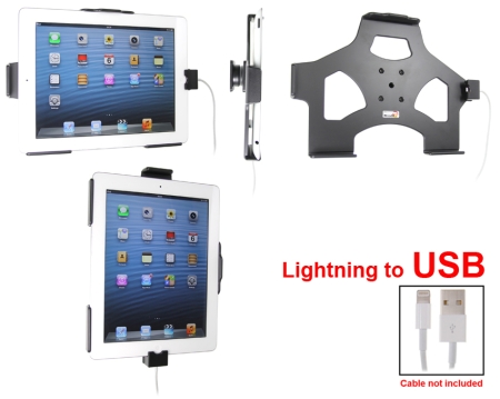 Brodit Kiinnike kaapeliliitäntään, Apple iPad 4th Gen (A1458, A1459, A1460)/With Retina (Lightning Connector) ryhmässä Autohifi / Älypuhelin autossa / Älypuhelimen pidikkeet @ BRL (240514451)