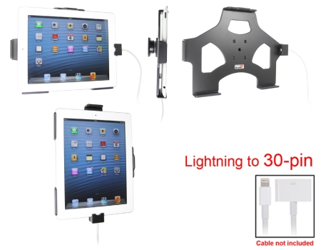 Brodit Kiinnike kaapeliliitäntään, Apple iPad 4th Gen (A1458, A1459, A1460)/With Retina (Lightning Connector) ryhmässä Autohifi / Älypuhelin autossa / Älypuhelimen pidikkeet @ BRL (240514452)