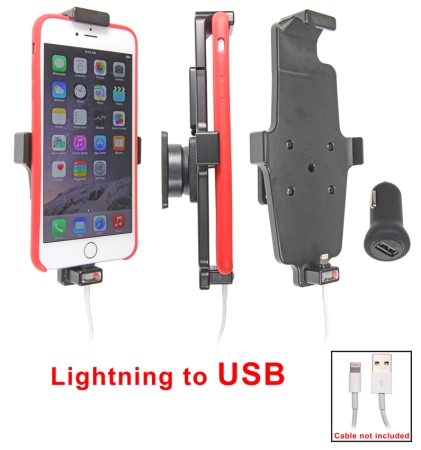 Brodit Kaapelikytkentäteline, Apple iPhone 6 Plus/6S Plus/7 Plus/8 Plus/Xs Max ryhmässä Autohifi / Älypuhelin autossa / Älypuhelimen pidikkeet @ BRL (240514671)