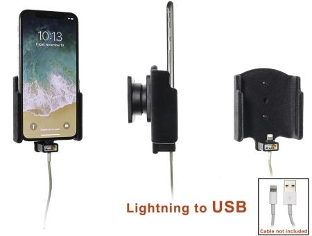 Brodit Kaapelikytkentäteline, Apple iPhone X/Xs ryhmässä Autohifi / Älypuhelin autossa / Älypuhelimen pidikkeet @ BRL (240514997)