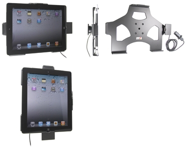 Brodit Aktiv pidike USB-kaapelilla ja tupakansytytinadapterilla, Apple iPad 2 (A1395, A1396, A1397)/3rd Gen (A1416, A1430, A1403) ryhmässä Autohifi / Älypuhelin autossa / Älypuhelimen pidikkeet @ BRL (240521244)