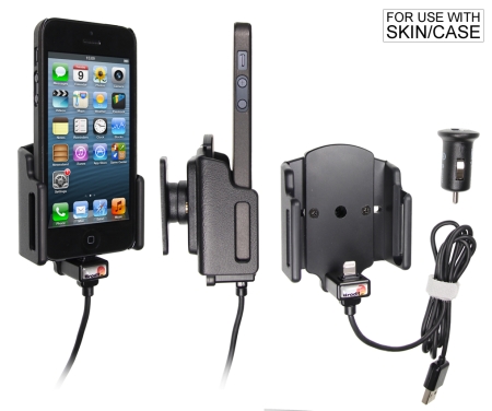 Brodit aktiivinen pidike USB-kaapelilla ja tupakansytyttimen adapterilla, Apple iPhone 5/5C/5S/SE ryhmässä Autohifi / Älypuhelin autossa / Älypuhelimen pidikkeet @ BRL (240521503)