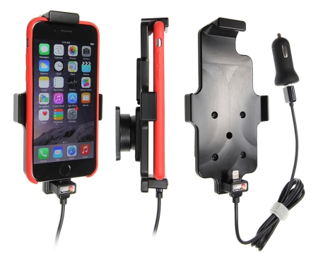 Brodit aktiivinen pidike USB-kaapelilla ja tupakansytyttimen adapterilla, Apple iPhone 12 Mini/13 Mini/6/6S/7/8/SE 2nd Gen 2020 ryhmässä Autohifi / Älypuhelin autossa / Älypuhelimen pidikkeet @ BRL (240521662)