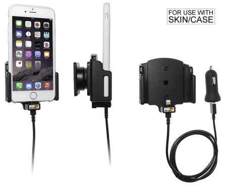 Brodit aktiivinen pidike USB-kaapelilla ja tupakansytytin-adapterilla, Apple iPhone 6/6S/7/8/SE 2nd Gen 2020/X/Xs ryhmässä Autohifi / Älypuhelin autossa / Älypuhelimen pidikkeet @ BRL (240521666)