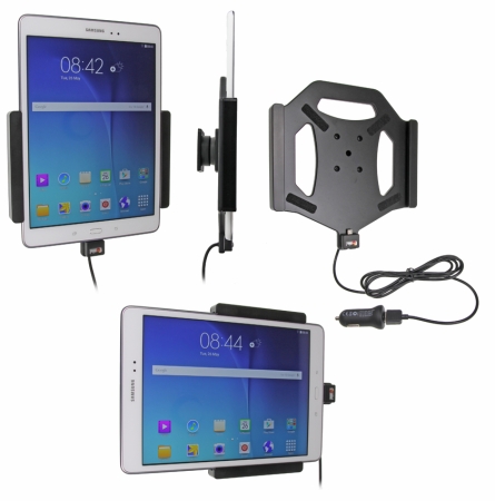 Brodit aktiivinen pidike USB-kaapelilla ja tupakansytyttimen adapterilla, Samsung Galaxy Tab A 9.7  ryhmässä Autohifi / Älypuhelin autossa / Älypuhelimen pidikkeet @ BRL (240521737)