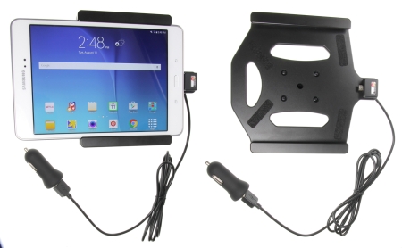 Brodit Aktiivinen pidike USB-kaapelilla ja tupakansytyttimen adapterilla, Samsung Galaxy Tab A 8.0 (2015) SM-T350  ryhmässä Autohifi / Älypuhelin autossa / Älypuhelimen pidikkeet @ BRL (240521754)