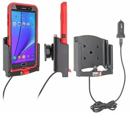 Brodit Aktiv-teline USB-kaapelilla ja tupakansytyttimen adapterilla, Samsung Galaxy Note 5  ryhmässä Autohifi / Älypuhelin autossa / Älypuhelimen pidikkeet @ BRL (240521772)