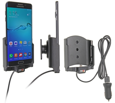 Brodit Aktiivinen pidike USB-kaapelilla ja tupakansytyttimen adapterilla, Samsung Galaxy S6 edge+  ryhmässä Autohifi / Älypuhelin autossa / Älypuhelimen pidikkeet @ BRL (240521773)