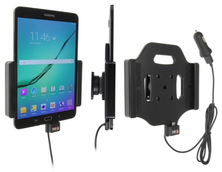 Brodit Aktiivinen pidike USB-kaapelilla ja tupakansytyttimen adapterilla, Samsung Galaxy Tab S2 8.0 SM-T713 /SM-T719  ryhmässä Autohifi / Älypuhelin autossa / Älypuhelimen pidikkeet @ BRL (240521781)