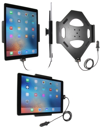 Brodit Aktiivinen pidike USB-kaapelilla ja tupakansytyttimen adapterilla, Apple iPad Pro 12.9 (A1584, A1652, A1670, A1671)  ryhmässä Autohifi / Älypuhelin autossa / Älypuhelimen pidikkeet @ BRL (240521820)