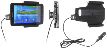 Brodit aktiivinen pidike USB-kaapelilla ja tupakansytyttimen adapterilla, Samsung Galaxy Tab 3 Lite  ryhmässä Autohifi / Älypuhelin autossa / Älypuhelimen pidikkeet @ BRL (240521838)