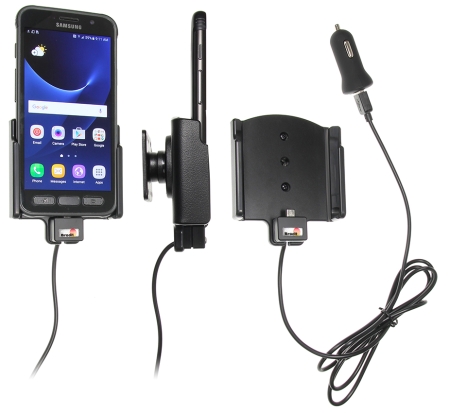 Brodit aktiivinen pidike USB-kaapelilla ja tupakansytyttimen adapterilla, Samsung Galaxy S7 Active  ryhmässä Autohifi / Älypuhelin autossa / Älypuhelimen pidikkeet @ BRL (240521903)
