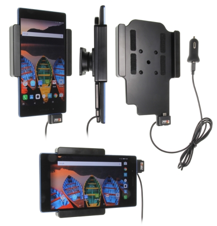 Brodit Aktiivinen pidike USB-kaapelilla ja tupakansytyttimen adapterilla, Lenovo Tab 3 7  ryhmässä Autohifi / Älypuhelin autossa / Älypuhelimen pidikkeet @ BRL (240521938)